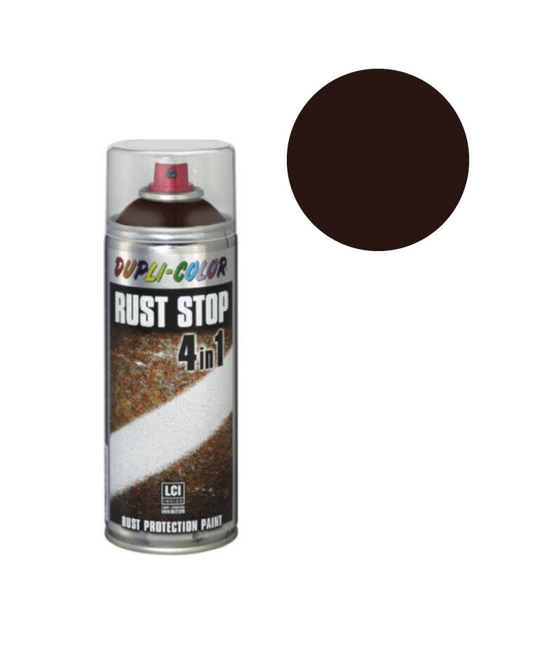 DupliColor Rust Stop 4 in 1 Satin Matt RAL 8017 Bruin 400 ml