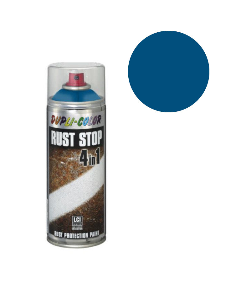 DupliColor Rust Stop 4 in 1 Satin Matt RAL 5010 Enzianblauw 400 ml