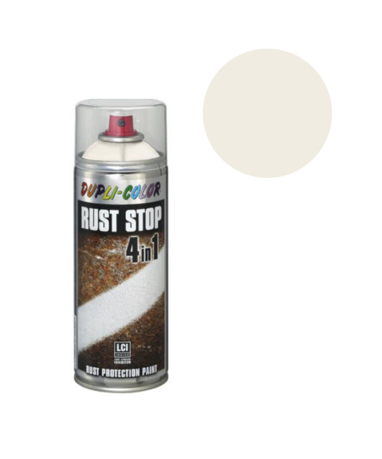 DupliColor Rust Stop 4 in 1 Satin Matt RAL 1015 Ivoorwit 400 ml