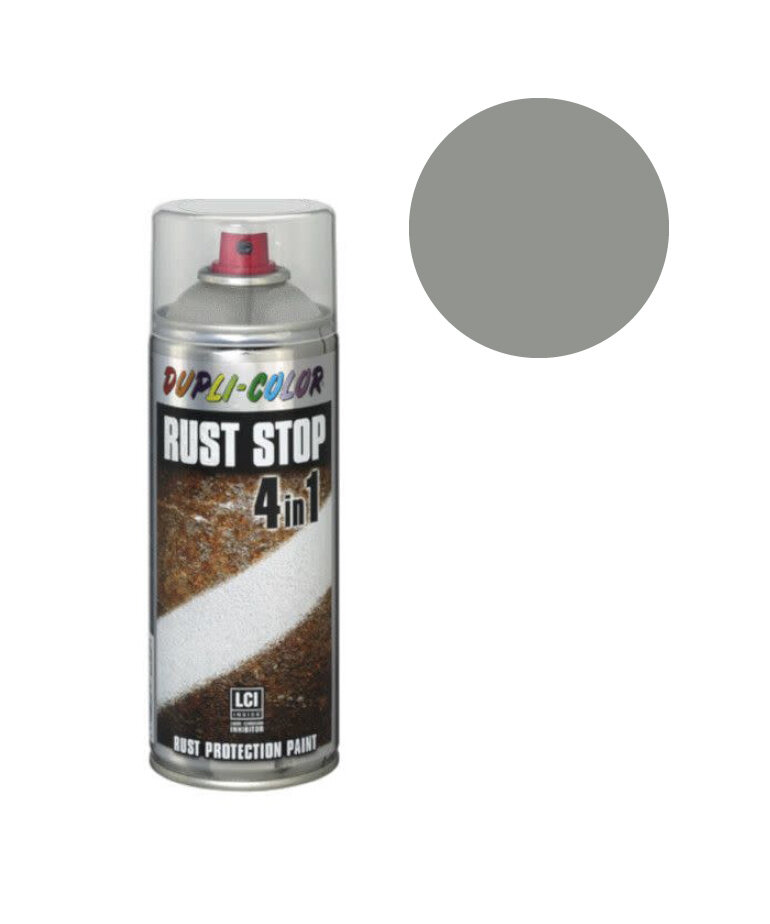 DupliColor Rust Stop 4 in 1 Effects Zilvergrijs Metallic 400 ml