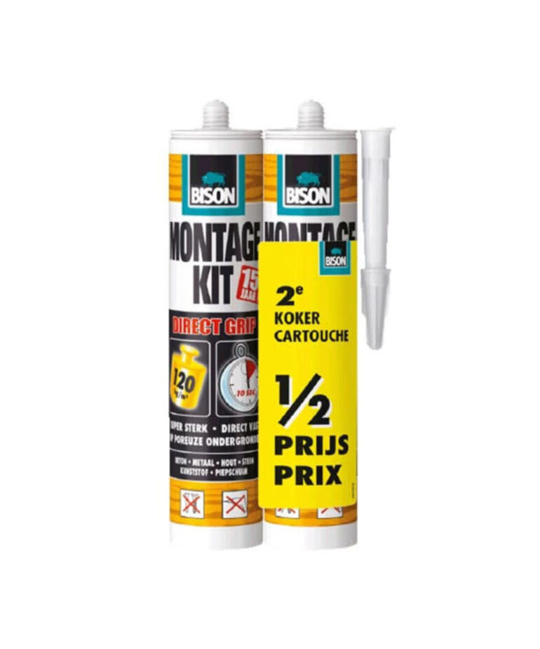 Bison Montagekit Direct Grip 370 gram 2 stuks