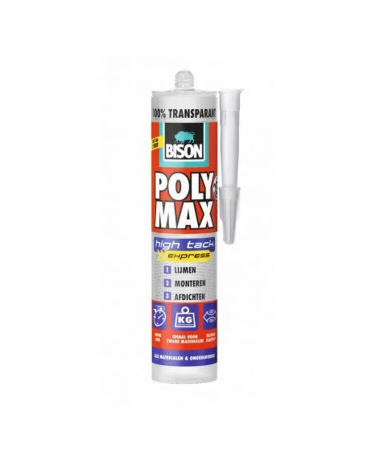 Bison Polymax High Tack Express Transparant 300 gram