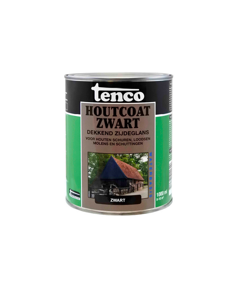 Tenco - assortiment Tenco Houtcoat Zwart Zijdeglans Waterbasis