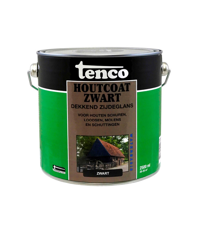 Tenco Houtcoat Zwart Zijdeglans Waterbasis