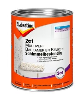 Alabastine Alabastine Muurverf 2-in-1 Badkamer en Keuken 1 Liter