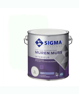 Sigma Sigma Hoogdekkende Muurverf MAT RAL 9016 2,5 liter