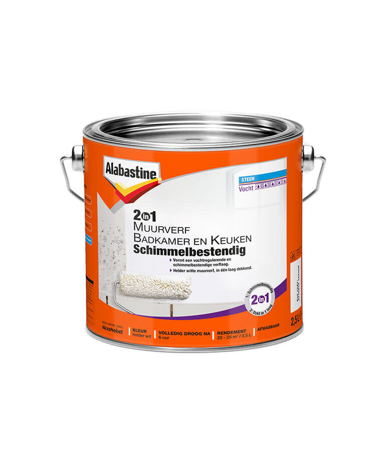 Alabastine Muurverf 2-in-1 Badkamer en Keuken