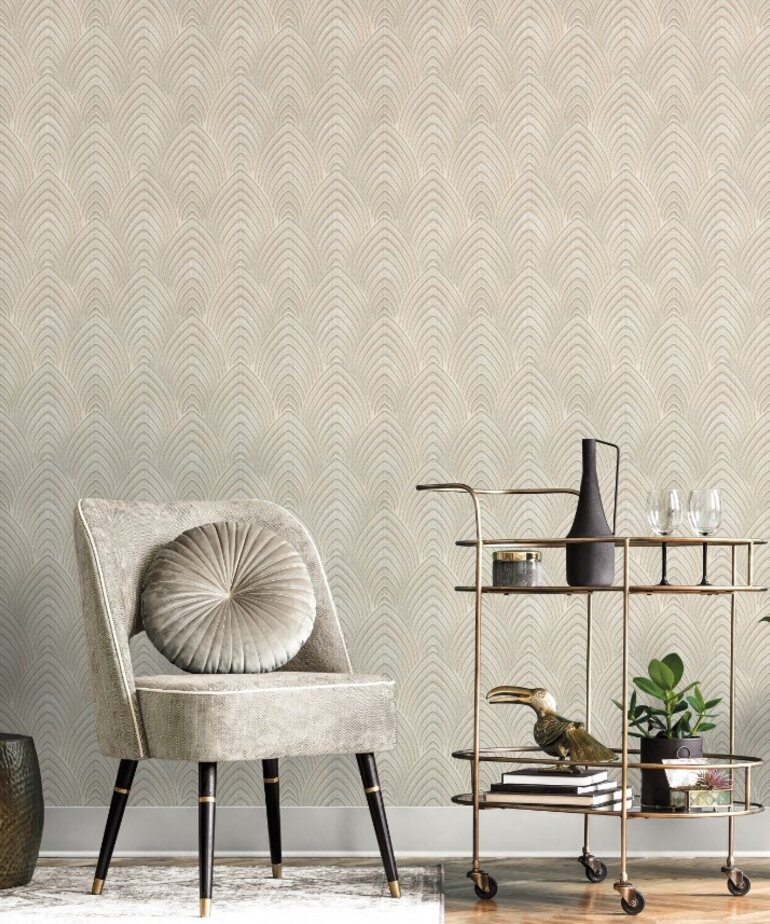 Noordwand Utopia G68021 Metallic Grijs Beige