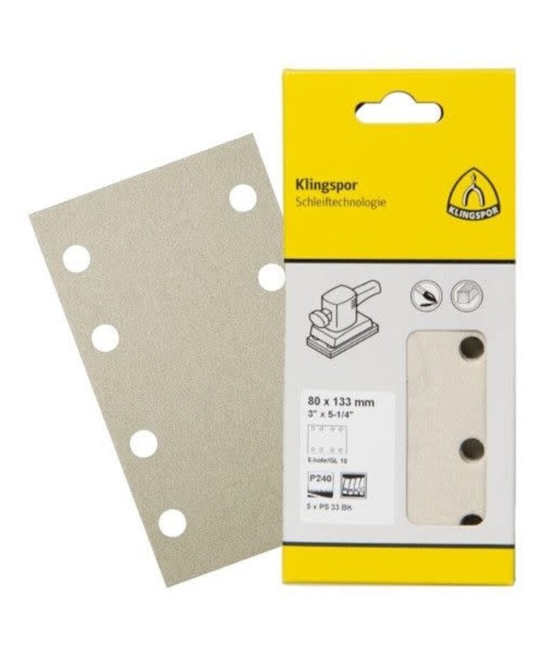 Klingspor Schuurstrook 80x133 mm 8 gaten
