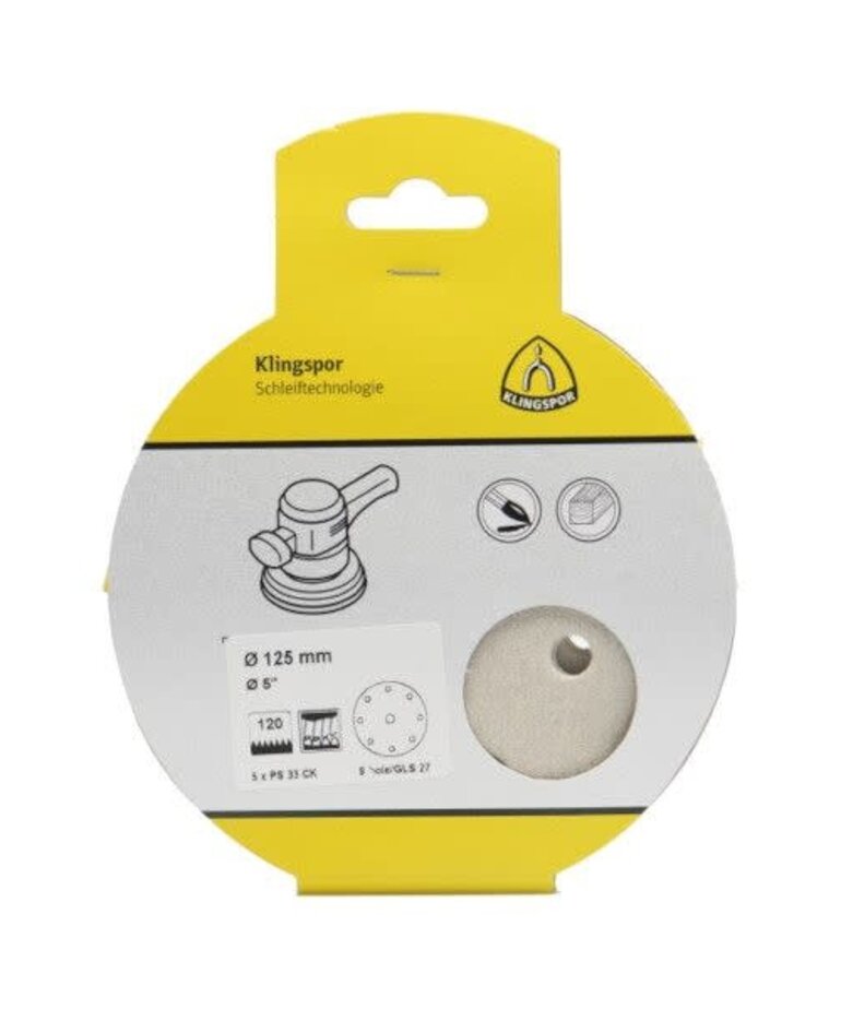 Klingspor Schuurschijf Rond 125 mm 9 gaten