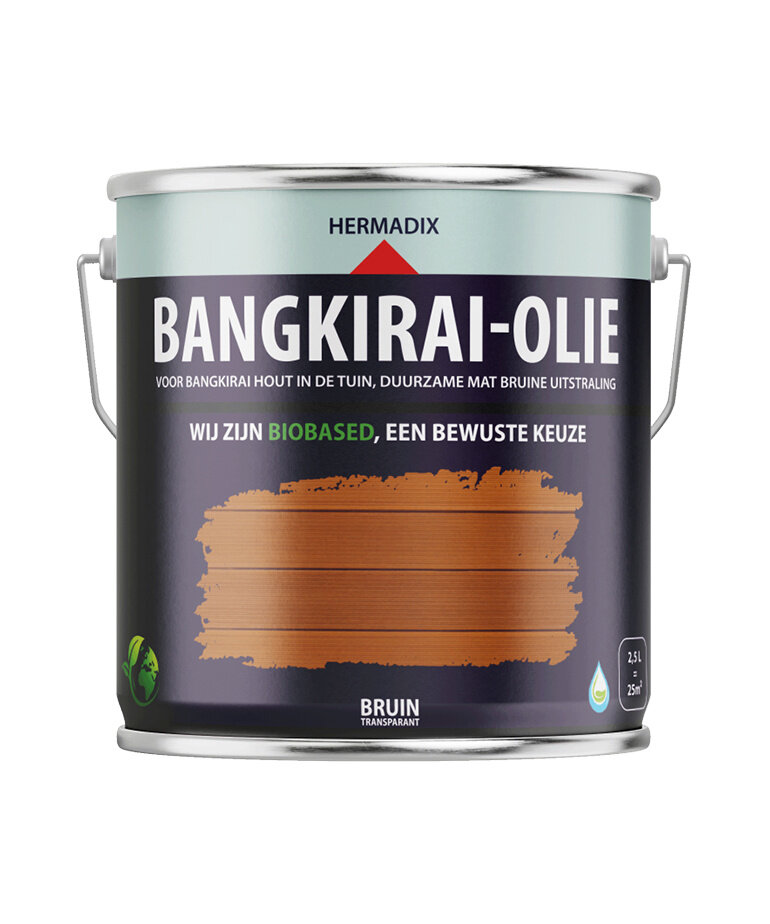 Hermadix Impraline Bangkirai-Olie Transparant Bruin
