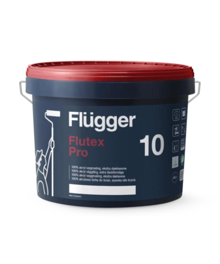 Flügger - assortiment Flügger Flutex Pro 10 Muurverf  Zijdemat 10 Liter