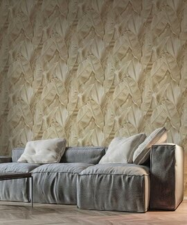 Montecolino Folium 17806 Taupe Soft Brown Banana Leaves