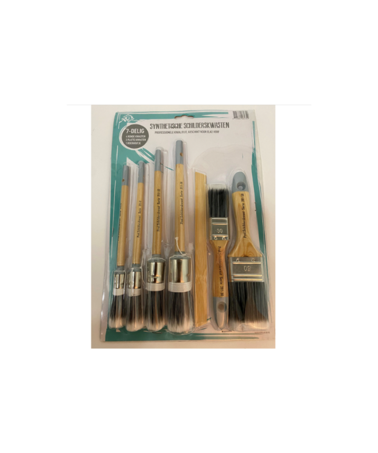 Synthetische Schilderskwasten 6-delig