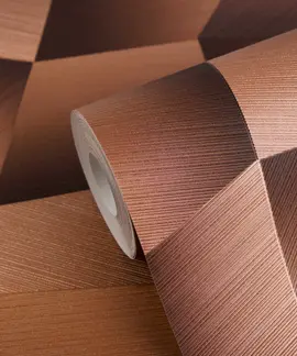 Living Walls Vibes & Styles 79197-1 3D-Geometrisch Bruin, Metallic