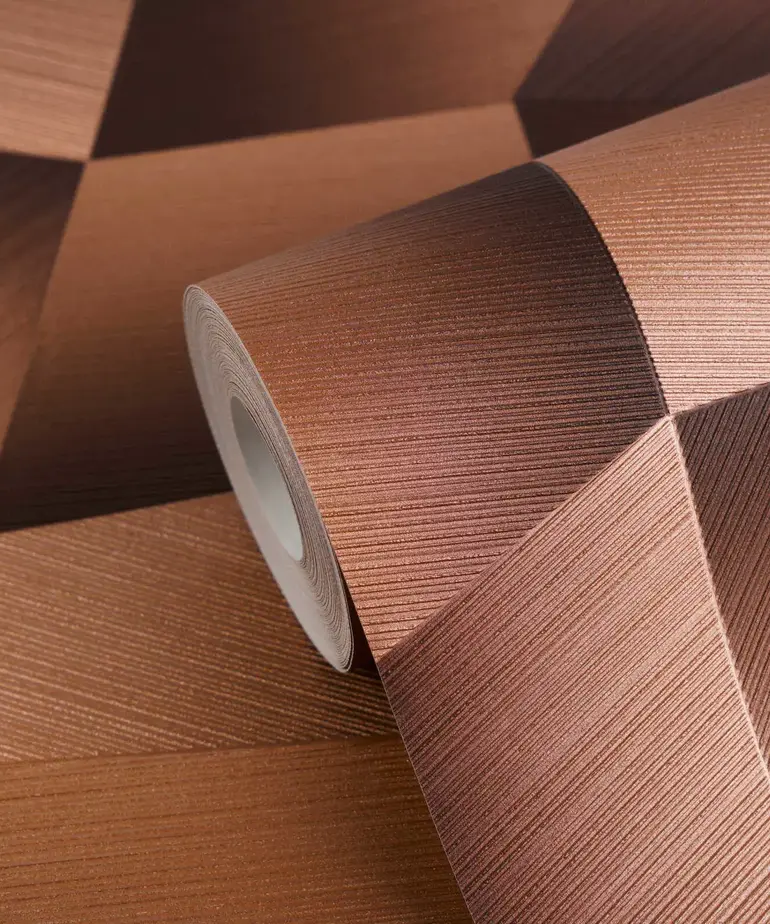 Living Walls Vibes & Styles 79197-1 3D-Geometrisch Bruin, Metallic