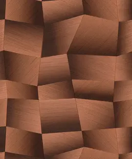 Vibes & Styles 3D-geometrisch Bruin, Metallic