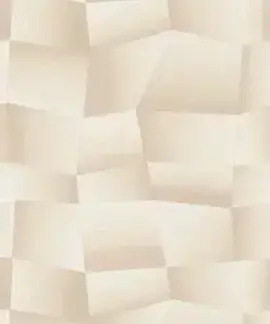 Vibes & Styles 3D-geometrisch Beige, Crème, Metallic