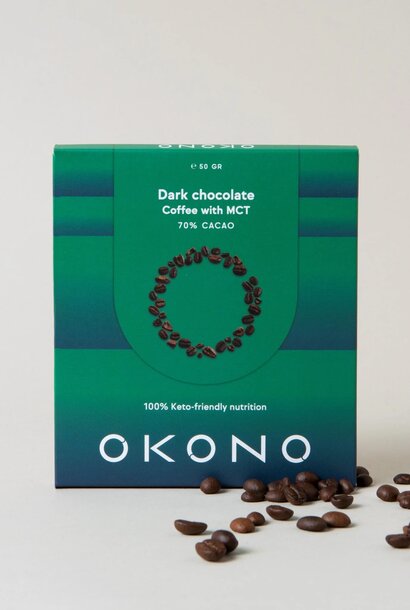 Dark Chocolate  Coffee with MCT Okono per reep