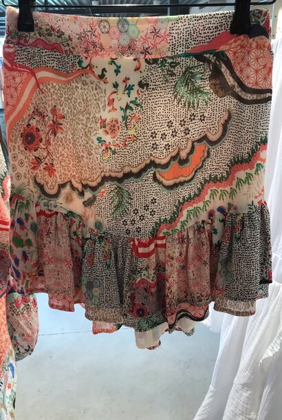 Woven Fancy Mix Skirt Multi Colour