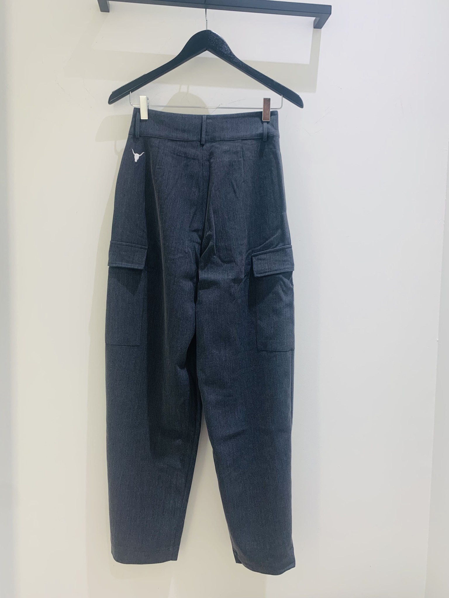 Woven Cargo Pants 880 Soft Grey Melange-4