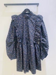 Mini Cotton Dress With Tongues 875 Dark Combo-10