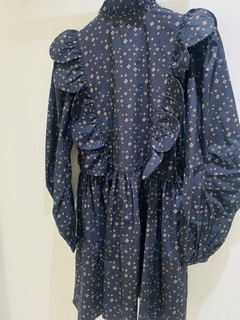 Mini Cotton Dress With Tongues 875 Dark Combo-9