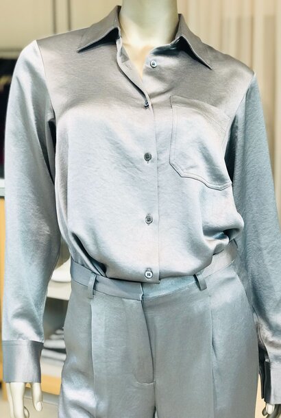 Satin Shirt 253 Silver Mink