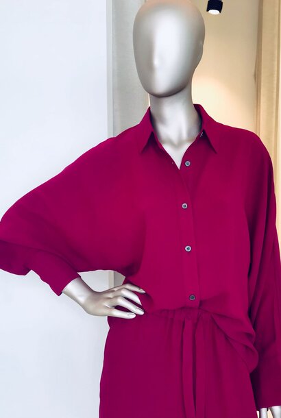 Fluid Bat-Sleeve Shirt 447 Deep Plum