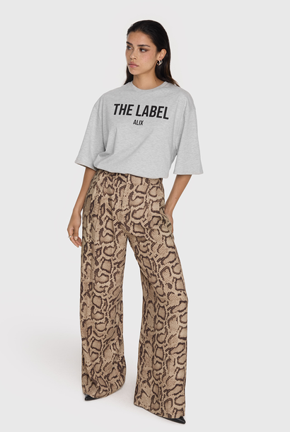 Woven Snake Twill Pants Camel