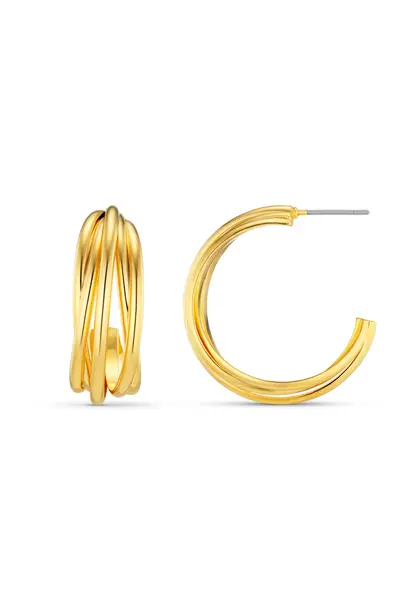 Open Interlocking Mid-Size Hoops