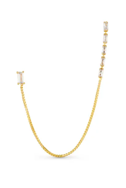 Baguette Fine Chain Link Earring