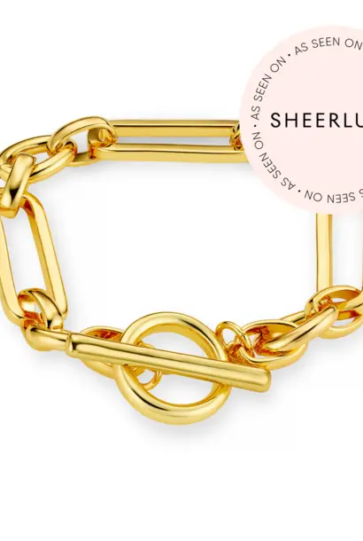 Rectangular Link T-Bar Bracelet