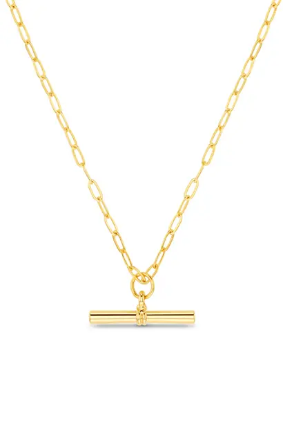 Chunky T-Bar Mid Length Necklace