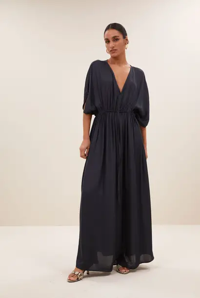 Long Satin Dress midnight