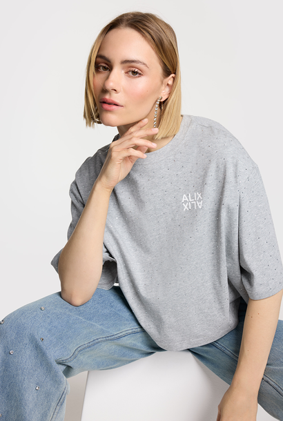 Knitted studded t-shirt