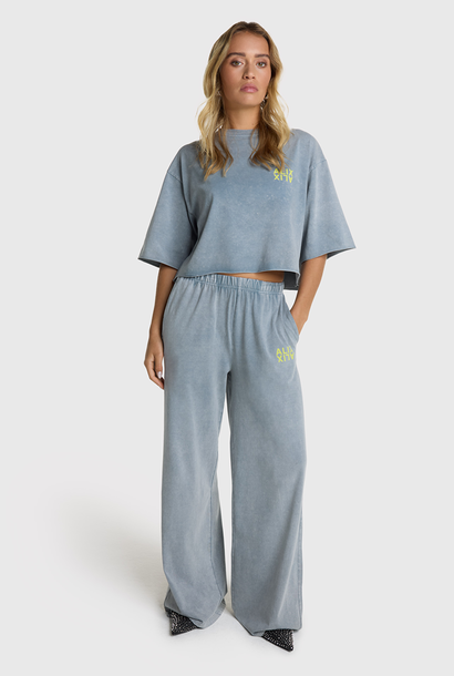 Knitted wide leg pants - Mid Grey