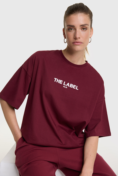 Knitted Basic The Label T-shirt - Bordeaux