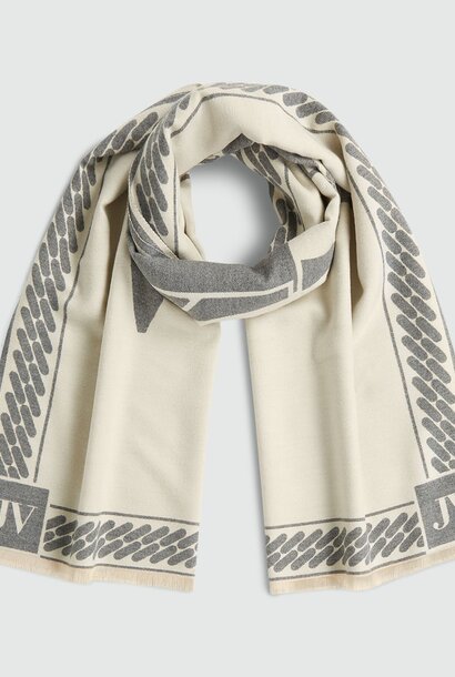 Lana Sjaal Grey Cream