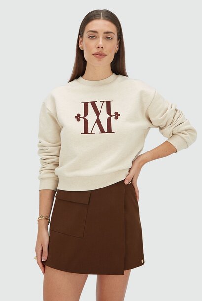 Ebah Sweater Light Ecru Melange