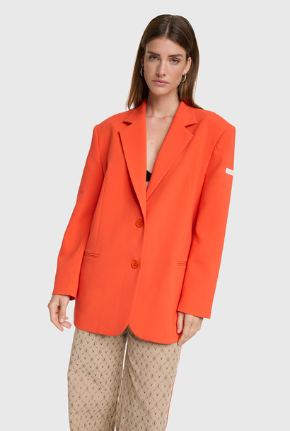 Woven Flowy Blazer 06 Stretch Flowy Suit