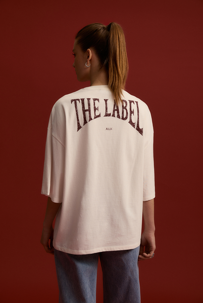 Knitted BACK LOGO T-SHIRT Soft White