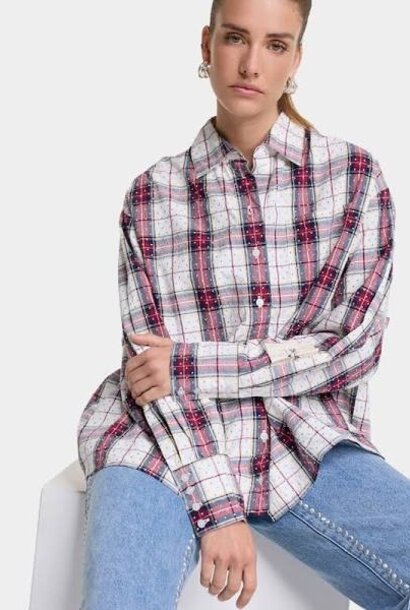 Woven Studded Oversized Blouse