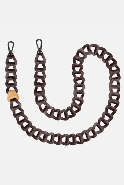 Mel Cuir Long Aubergine