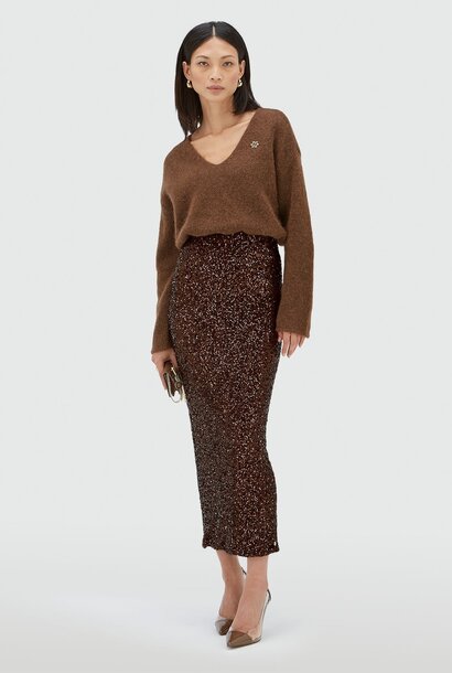 Lonne Dark Brown - Skirt