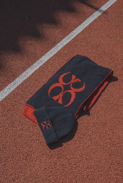 Avocado Beanie -  Navy with Red CouCou logo