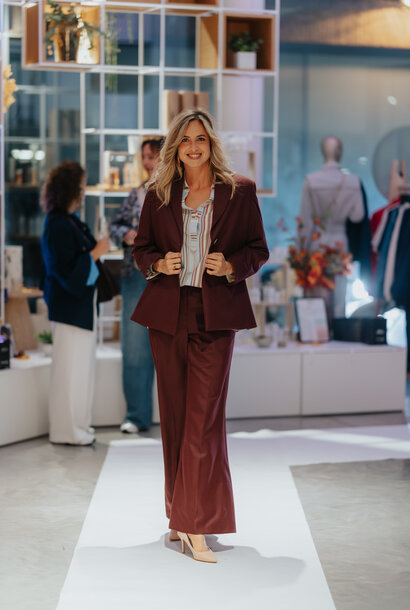 Pantalon Elastique Raina Bordeaux