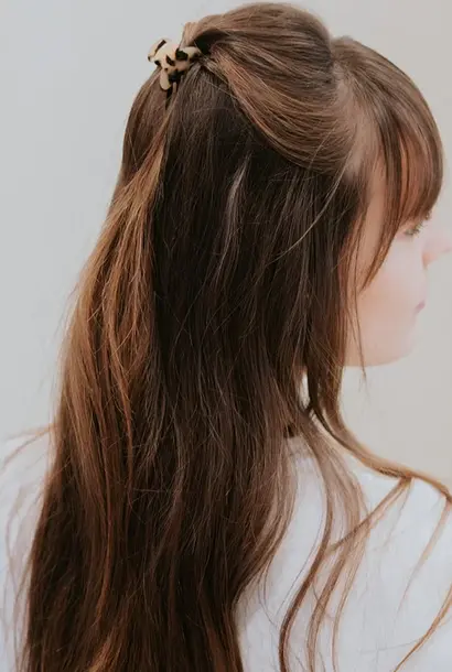 Lili (mini marmer haarspeld) - Marmer Beige