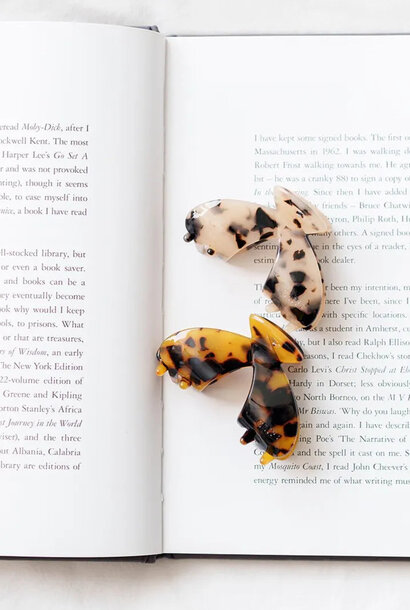 Julia Gesplitste Clip - Marmer Bruin