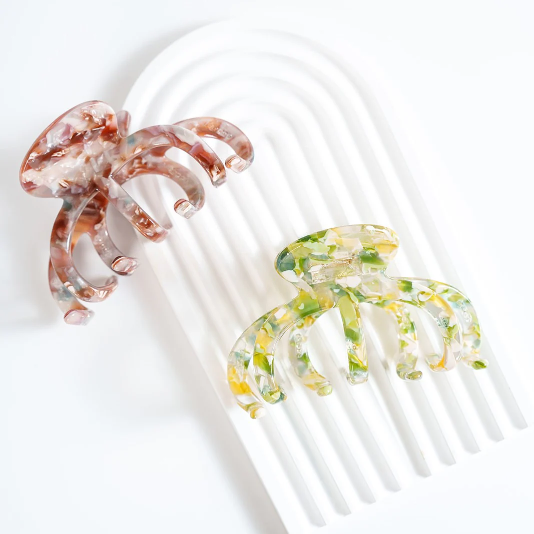 Mary (grote minimalistische clip) - Marmer Multicolor-2